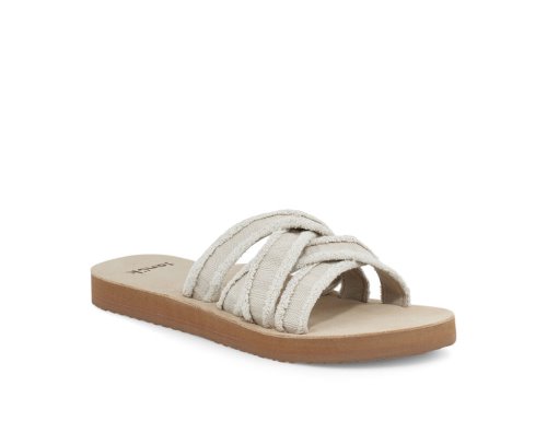 Sanuk Fraidy Slide - Sanuk Sandals Womens Khaki / Beige - Philippines VMJEIZ280